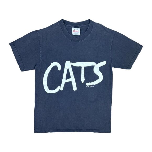 Vintage Hanes 1981 Cats The Musical Crew Neck Tee - Size Small - Picture 1 of 4